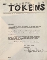 1963 Tokens feat. Brute Force press release from Seymour Barash, manager